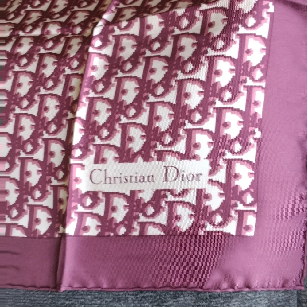 Vintage Christian Dior Oblique Logo Scarf